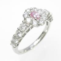 プラチナダイヤモンドリング 0．117ct・FIPP・SI2・オーバルカット