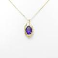 K18YG アメジストネックレス