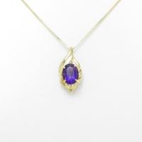K18YG アメジストネックレス