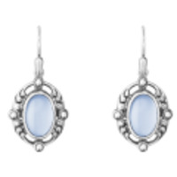 10009713　　2018年 ヘリテイジ　フックピアス　ブルー・カルセドニー