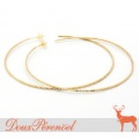 18金 メガフープピアス K18YG 【イエローゴールド】【レディース】【女性用】【シンプル】【石なし】