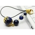 9月の誕生石ストラップ（ラピスラズリ・水晶）８００円