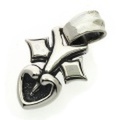 BWL(ビルウォールレザー)　ピアストハートチャームPierced Heart Charm　C317　 トップのみ