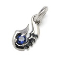 BWL(ビルウォールレザー)　フィッシュフックチャームペンダントw/ストーン(ブルー)　C335