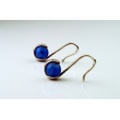 Blue Agate Silver Pierced Earring
