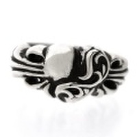 CHROME HEARTS(クロムハーツ) フローラルクロスハートリング　Floral Cross Heart