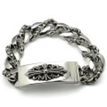 CHROME HEARTS(クロムハーツ)ID Floral Fancy Chain Bracelet　chb60