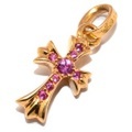 CHROME HEARTS(クロムハーツ)ベビーファット22Kパヴェピンクサファイア　Baby Fat 22K PAVE Pink Sapphire