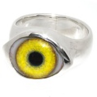 CRAZY PIG DESIGNS(クレイジーピッグ)　スモールラウンドアイリング(イエロー/ヒューマン)　Small round eye #538