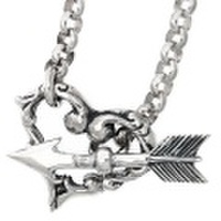 CRAZY PIG DESIGNS(クレイジーピッグ)　チューダーハート＆アローペンダント(ネックレス)【チェーン約45cm】　Tudor heart & arrow　#649