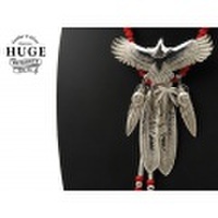 HUGEイーグル ネックレス カスタムフルセット007 with ホワイトハーツ/SILVER925