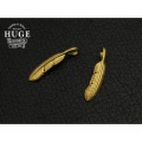 HUGEフェザーペンダント（プレーン）XS/K24 x シルバー925