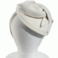 Jennifer Ouellette◆ウールフェルトリーフ＆リボンヘッドドレス◆アイボリー