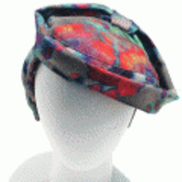 Jennifer Ouellette◆シルクプリントカクテルハットヘッドドレス・カチューシャ◆マルチ