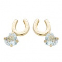 K10 馬蹄＆スカイブルートパーズピアス 46-5615