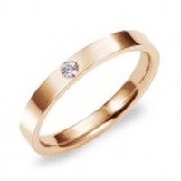 K18RG　フラット・ダイヤモンドマリッジリング（結婚指輪）ダイヤモンド埋込　2.5mm (N025O140N1*01-D-K18RG)