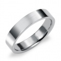 K18WG　フラット・マリッジリング（結婚指輪・幅広タイプ）4mm (N041O150N*01-K18WG)