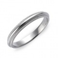 K18WG　ミルグレイン・マリッジリング（結婚指輪）2.5mm (N025H165N3*01-K18WG)