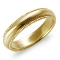 K18YG　ミルグレイン・マリッジリング（結婚指輪・幅広タイプ）4mm (N040H178N3*01-K18YG)