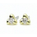 K18＆チタン　ダイヤモンド　トライアングル　ピアス