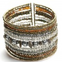 L0092 ：ビーズ・バングル（004）ブラウン