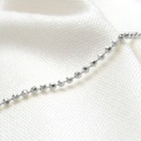 Pt850 プラチナ　カットボールブレスレット　18cm　1.0mm