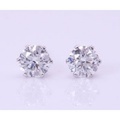 Pt900＆チタン ダイヤモンド(0,326ct/0.335ct D SI-2 3EX H&C） ピアス