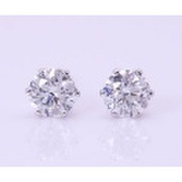 Pt900＆チタン ダイヤモンド(0,326ct/0.335ct D SI-2 3EX H&C） ピアス