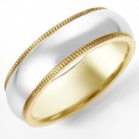 Pt950 ＆ K18YG　ミルグレイン・コンビネーションマリッジリング（結婚指輪）6mm (T060H178N3*01)