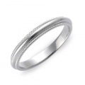 Pt950　ミルグレイン・マリッジリング（結婚指輪）2.5mm (N025H165N3*01)
