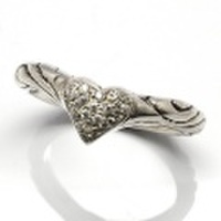 ROYAL ORDER(ロイヤルオーダー) SR926-PCZ Ribbon Tiara Band w/Heart w/Pave CZ
