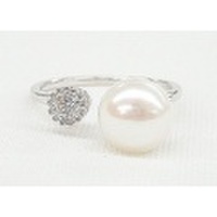 SS 淡水パール & CZ デザインリング Part24