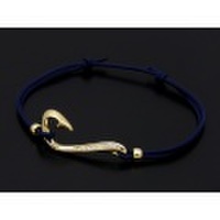 SYMPATHY OF SOUL（シンパシーオブソウル）　Fish Hook Cord Bracelet & Anklet - K18 Yellow Gold w/Diamond（フィッシュフックコードブレスレット&アンクレット K18イエローゴールド w/ダイヤモンド）