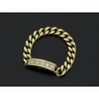 SYMPATHY OF SOUL（シンパシーオブソウル）　ID Chain Ring - K18Yellow Gold w/Diamond（アイディーチェーンリング - K18イエローゴールド w/ダイヤモンド）