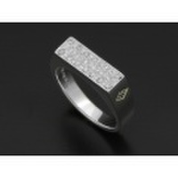 SYMPATHY OF SOUL（シンパシーオブソウル）　Signet Ring - Rectangle - Silver w/Diamond（シグネットリング - レクタングル - シルバー w/ダイヤモンド）