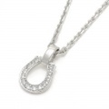 SYMPATHY OF SOUL（シンパシーオブソウル）　Small Charm Necklace - Horseshoe - Silver w/CZ（スモールチャームネックレス - ホースシュー - シルバー w/CZ）