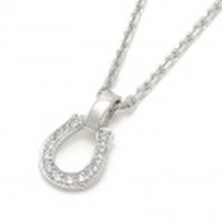 SYMPATHY OF SOUL（シンパシーオブソウル）　Small Charm Necklace - Horseshoe - Silver w/CZ（スモールチャームネックレス - ホースシュー - シルバー w/CZ）