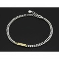 SYMPATHY OF SOUL（シンパシーオブソウル）　Small ID Chain Bracelet - Silver×K18Yellow Gold w/Diamond（スモールアイディーチェーンブレスレット - シルバー×K18イエローゴールド w/ダイヤモンド）