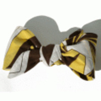 Susan Daniels◆コットンプリントリボンバレッタ◆イエローmix