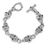 TRAVIS WALKER(トラヴィスワーカー)　Skull Bracelet (6 Skulls)　BRS001