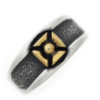 TRAVIS WALKER(トラヴィスワーカー)　ベガスリング 中央クロスをブロンズ　全体をマット仕上　RGS073-CSTM【カスタム品】