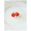 [ピアス]りんごと花
