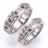 [刻印無料]　ストーンラインペアリング｜Men’s & Lady’s（セット）　95-2388-2387