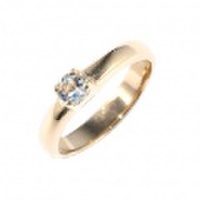 baby’s ring - K18YG 一連一石 - 3月 アクアマリン
