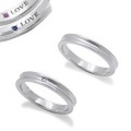 fe-fe スーパースチール ペア リング 指輪 LOVE 刻印 男性用 サファイア 女性用 ルビー 石 一粒 Men’s fe-206 Lady’s fe-207 y160631