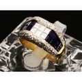 【K18YG　イエローゴールド】 指輪　リング　サファイア2.40ct　ダイヤモンド1.15ct 9.5号　8.9g　レディース　71839-6　　ジュエリー　人気