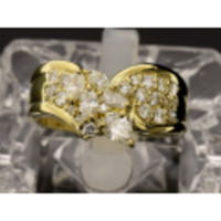 【K18ＹＧ イエローゴールド】指輪 リング ダイヤモンド1.15ｃｔ 8.2ｇ 16号 レディース 37613-0