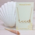 【MermaidJewelry】マーメイドジュエリー*14kgfワイヤージュエリーネックレス*WAVEウエーブ（スターフィッシュチャーム付）