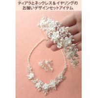 【お揃いデザイン組み合わせ】ティアラ＆ネックレスイヤリングセットTA-0180_DN-0180set