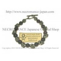 【ネクロマンス NECROMANCE】 ガーネット スカルブレスレット Garnet Skull Bracelet 紅榴石 骸骨